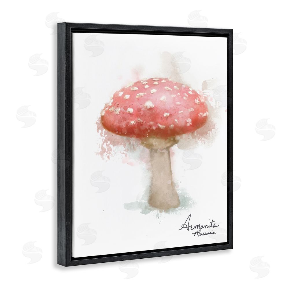Matthew Piotrowicz Abstract Amanita Mushroom Black Floating Frame Canvas Wall Art Print
