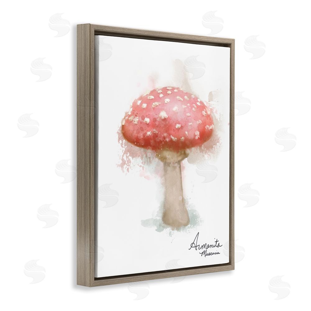 Matthew Piotrowicz Abstract Amanita Mushroom Brown Floating Frame Canvas Wall Art Print