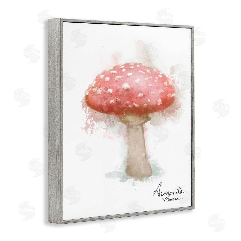 Matthew Piotrowicz Abstract Amanita Mushroom Gray Framed Giclee Wall Art Print