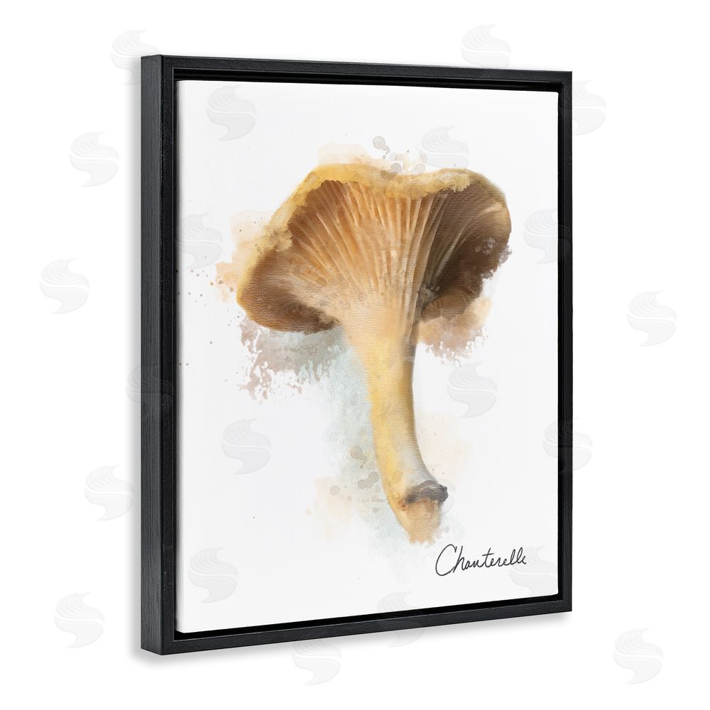 Matthew Piotrowicz Abstract Chanterelle Mushroom Black Floating Frame Canvas Wall Art Print