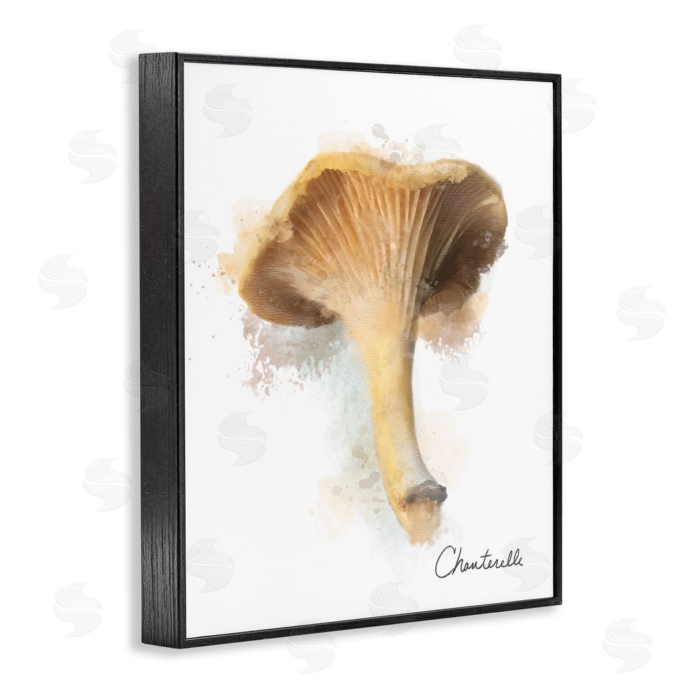 Matthew Piotrowicz Abstract Chanterelle Mushroom Black Framed Giclee Wall Art Print