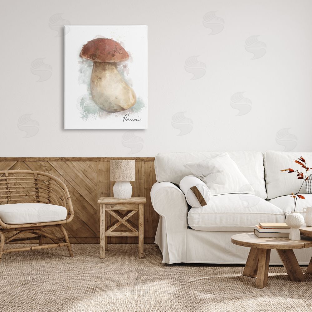 Matthew Piotrowicz Abstract Porcini Mushroom Canvas Wall Art Print in Room