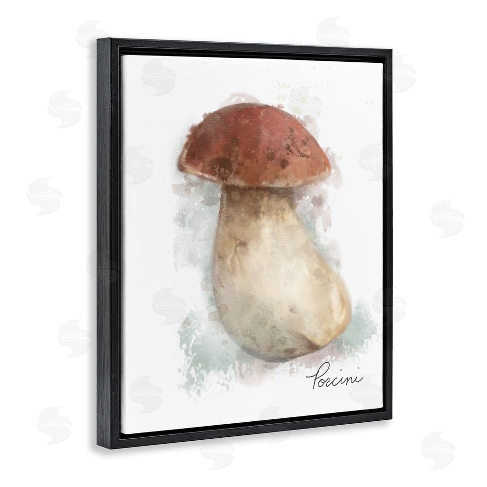 Matthew Piotrowicz Abstract Porcini Mushroom Black Floating Frame Canvas Wall Art Print