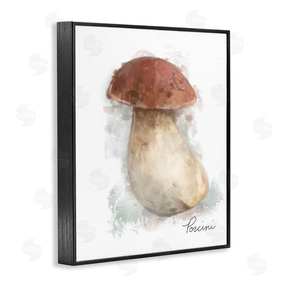 Matthew Piotrowicz Abstract Porcini Mushroom Black Framed Giclee Wall Art Print