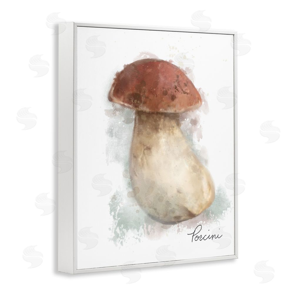 Matthew Piotrowicz Abstract Porcini Mushroom White Framed Giclee Wall Art Print
