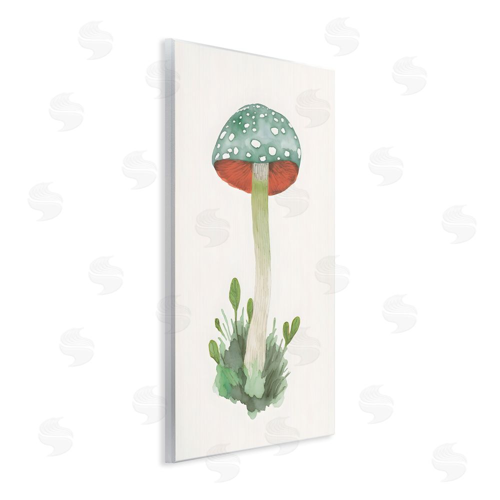Petal Prints Design Spotted Watercolor Mushroom Wall Plaque Art Print
