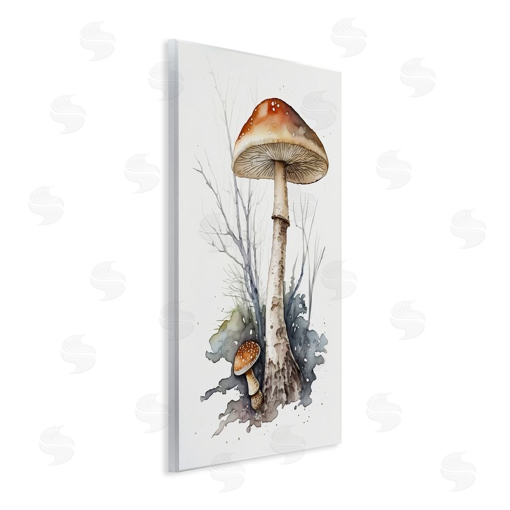 Petal Prints Design Mushroom Watercolor Splash Wall Plaque Art Print
