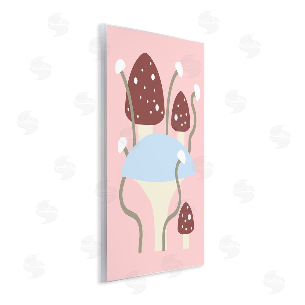 Stupell Studio Fun Mushrooms on Pink Wall Plaque Art Print
