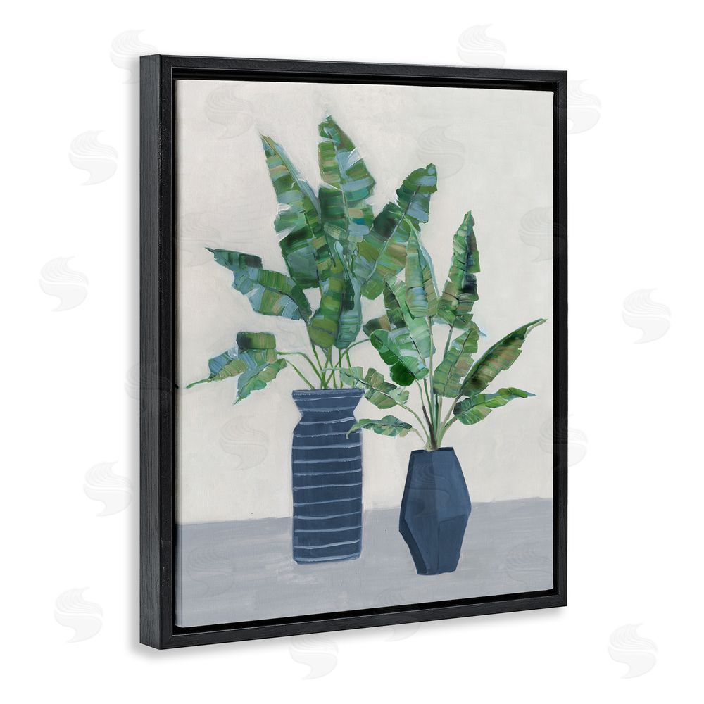 Sally Swatland Plant Bouquets Still Life Black Floating Frame Canvas Wall Art Print