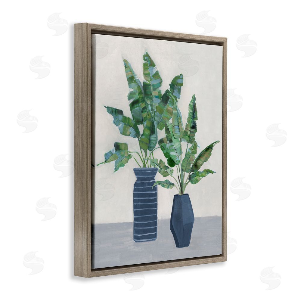 Sally Swatland Plant Bouquets Still Life Brown Floating Frame Canvas Wall Art Print
