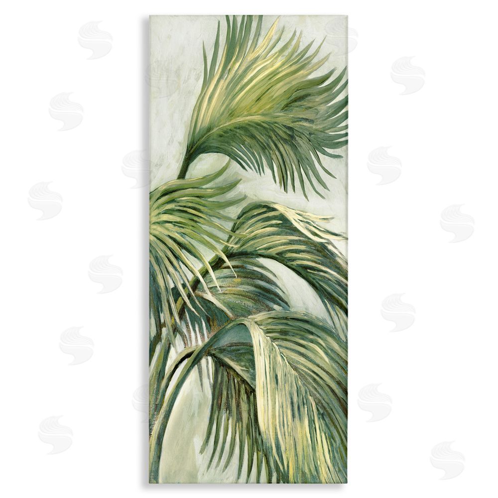 Merri Pattinian Tropical Palm Fans Stretched Canvas Wall Art Print