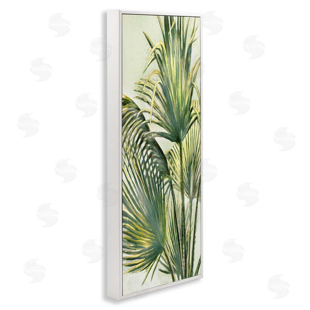 Merri Pattinian Palm Fronds Painting White Framed Giclee Wall Art Print