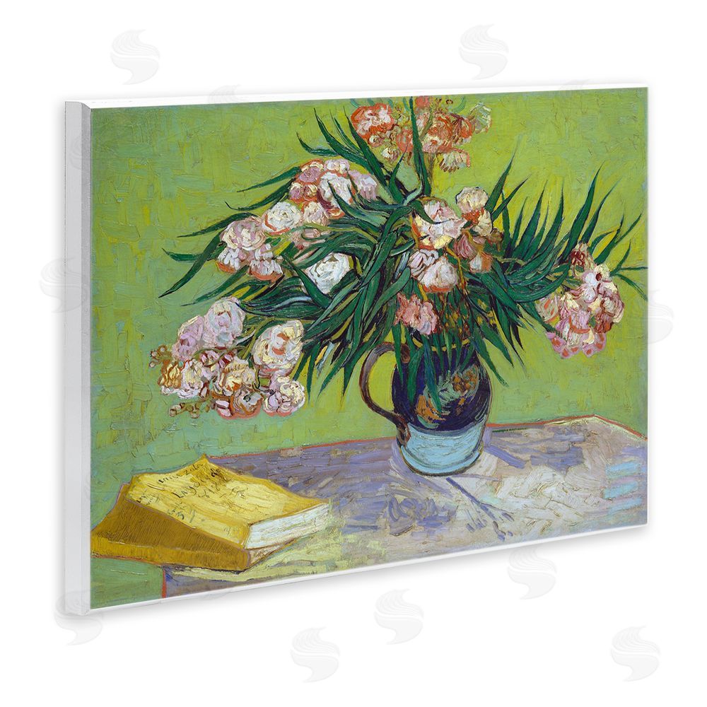 Vincent Van Gogh Classic Flowers & Books Wall Plaque Art Print