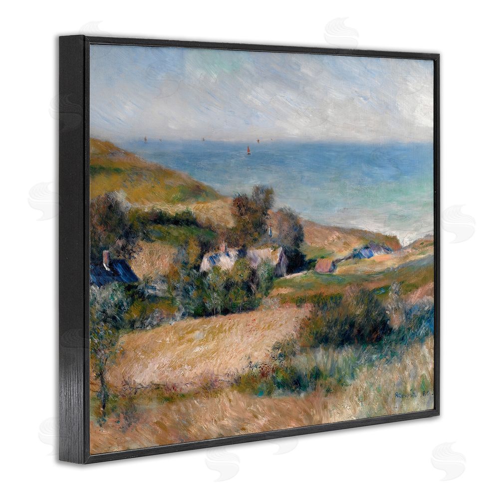 A. Renoir Nautical Countryside Cottage Black Framed Giclee Wall Art Print