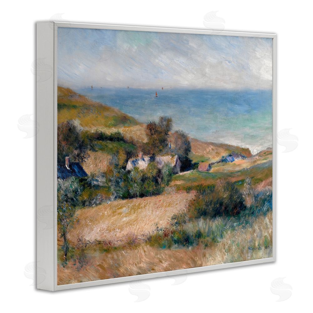 A. Renoir Nautical Countryside Cottage White Framed Giclee Wall Art Print