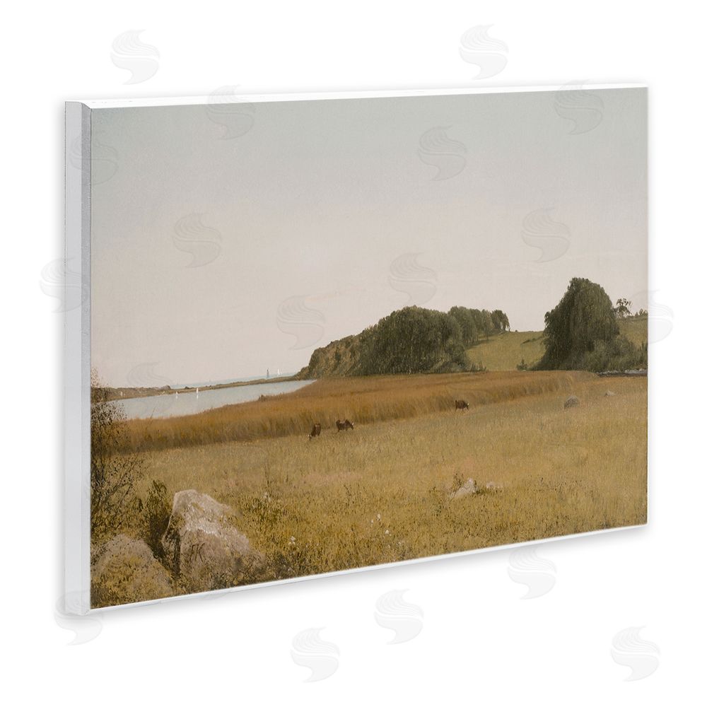 Lettered and Lined Countryside Grazing Cows Wall Plaque Art Print
