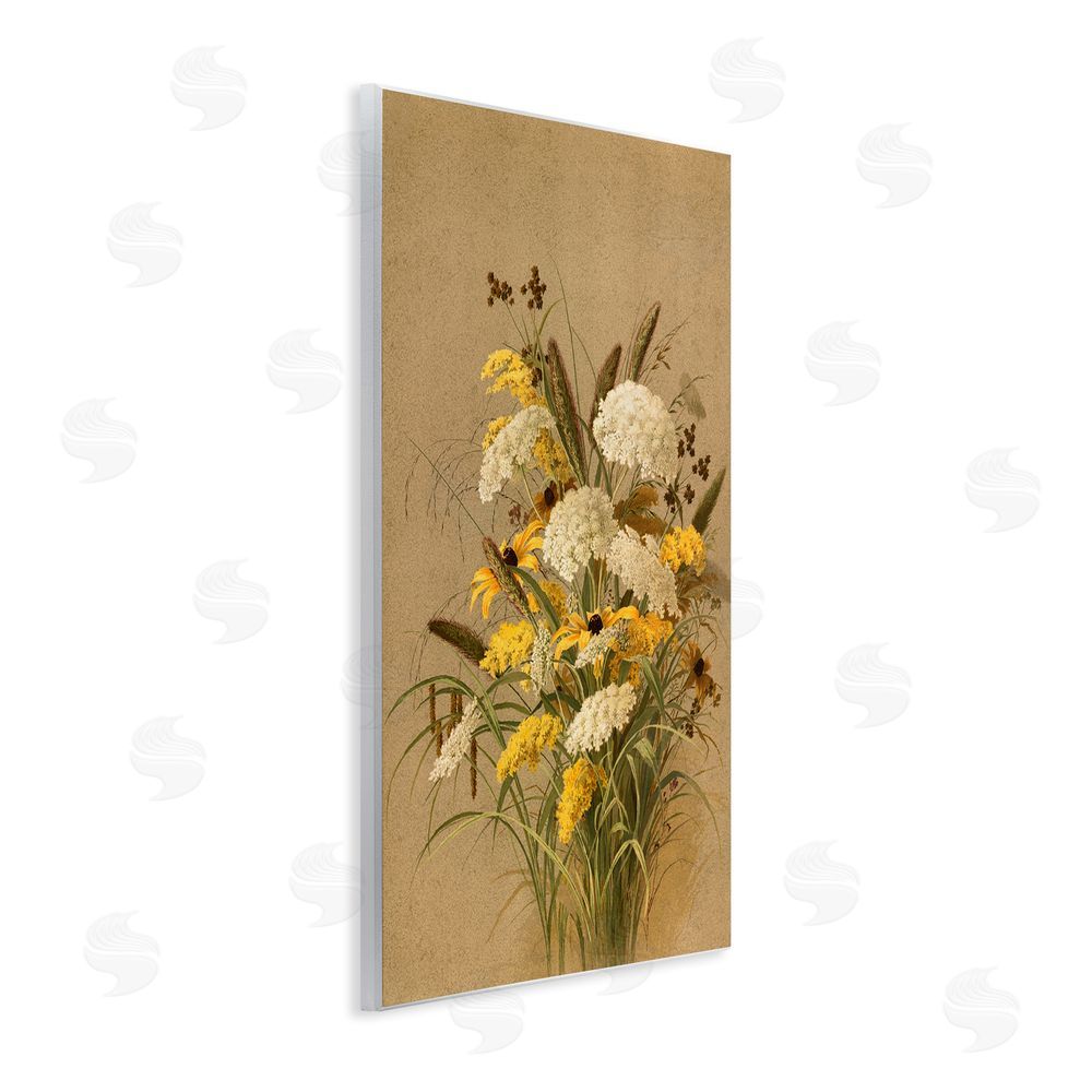 Lettered and Lined Vintage Daisy Bouquet Wall Plaque Art Print