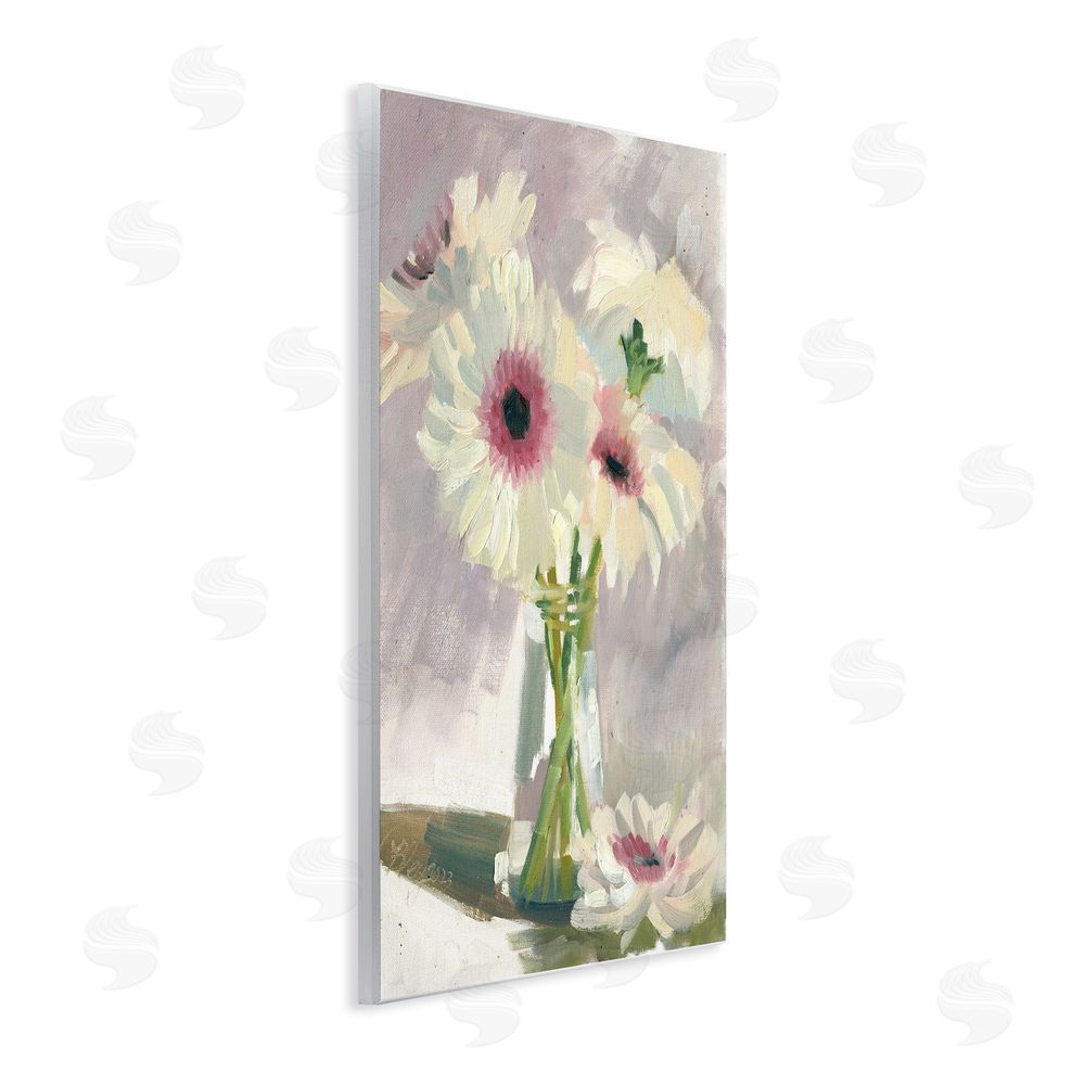 Bley Hack White Mums Painting Wall Plaque Art Print