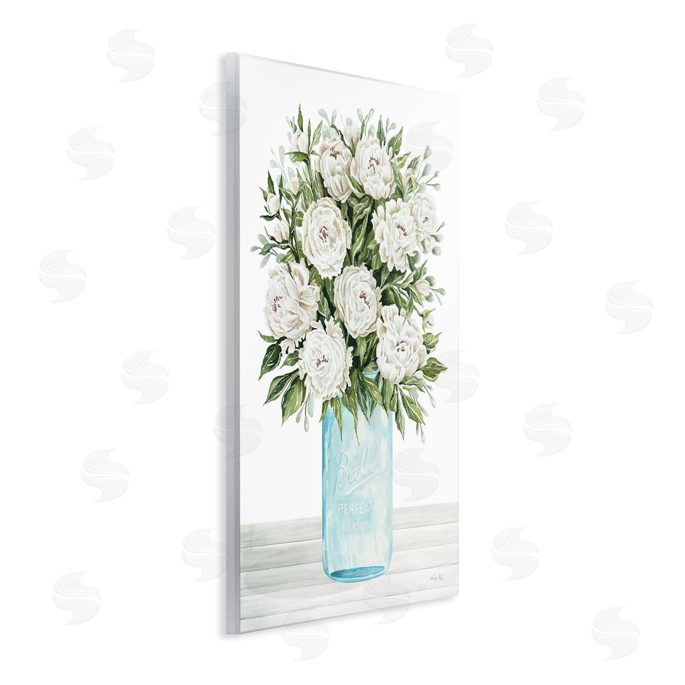 Cindy Jacobs White Carnations Bouquet Wall Plaque Art Print