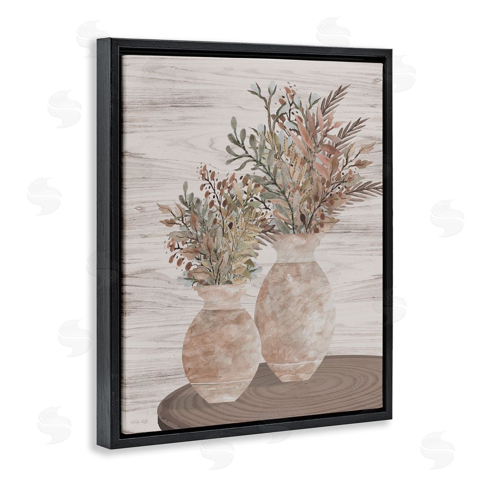 Cindy Jacobs Modern Farmhouse Blooms Black Floating Frame Canvas Wall Art Print