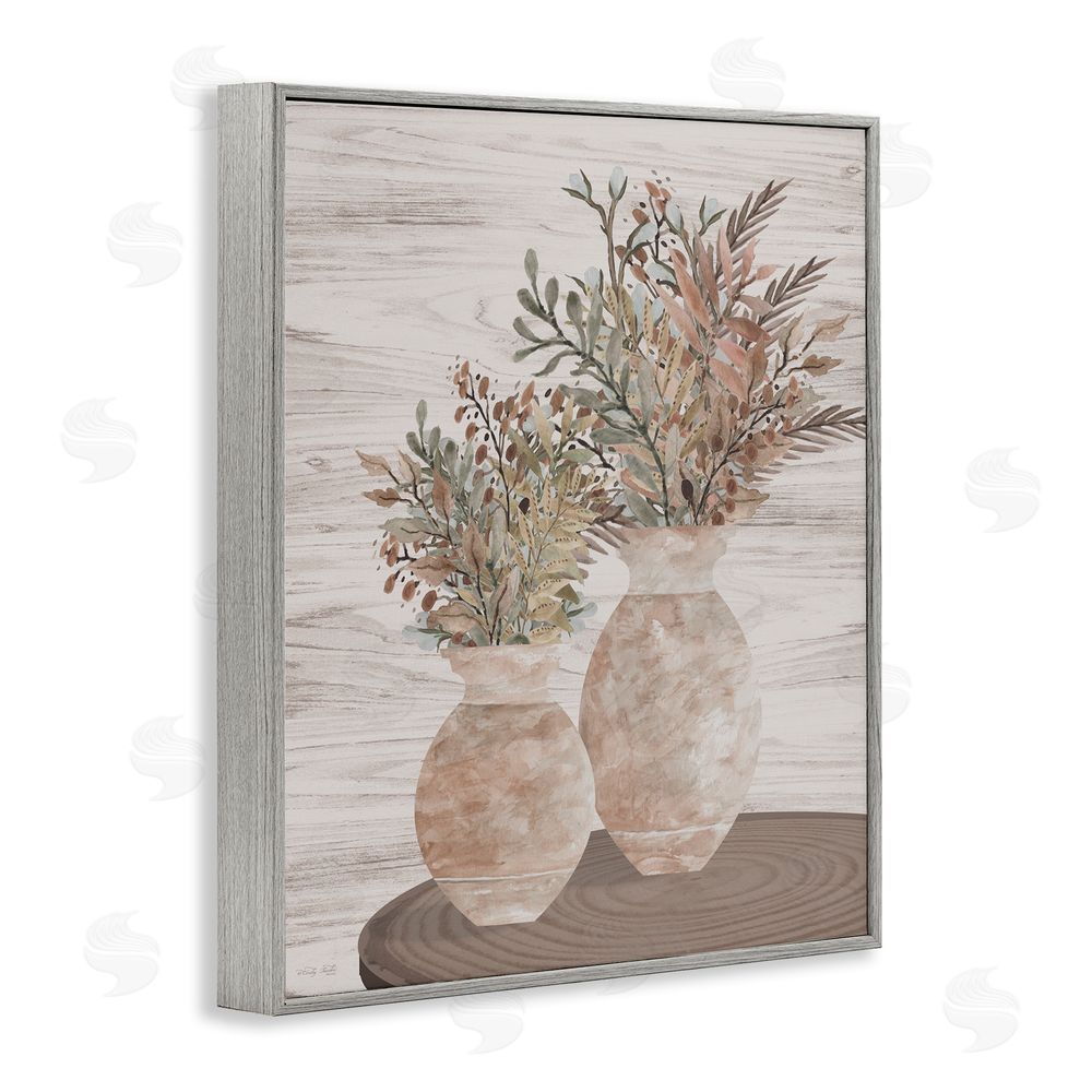 Cindy Jacobs Modern Farmhouse Blooms Gray Framed Giclee Wall Art Print