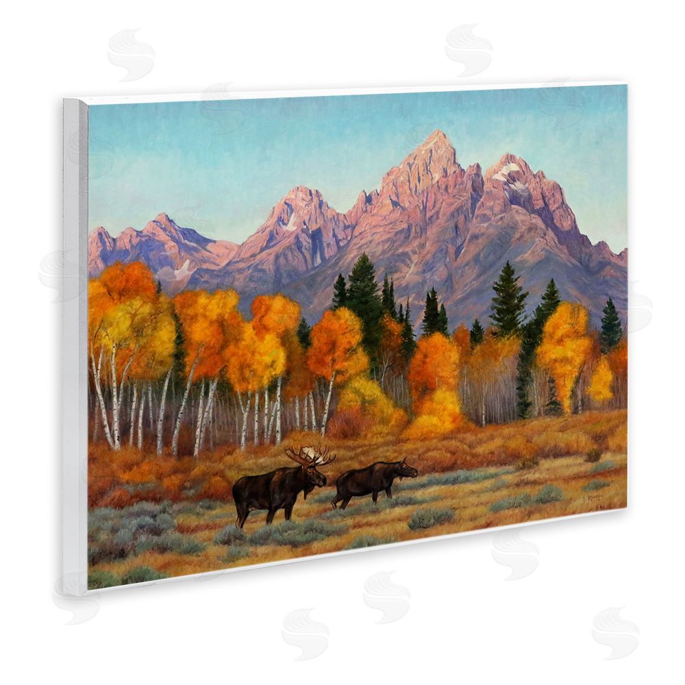 Cliff Rossberg Wildlife with Autumn Scenery Wall Plaque Art Print