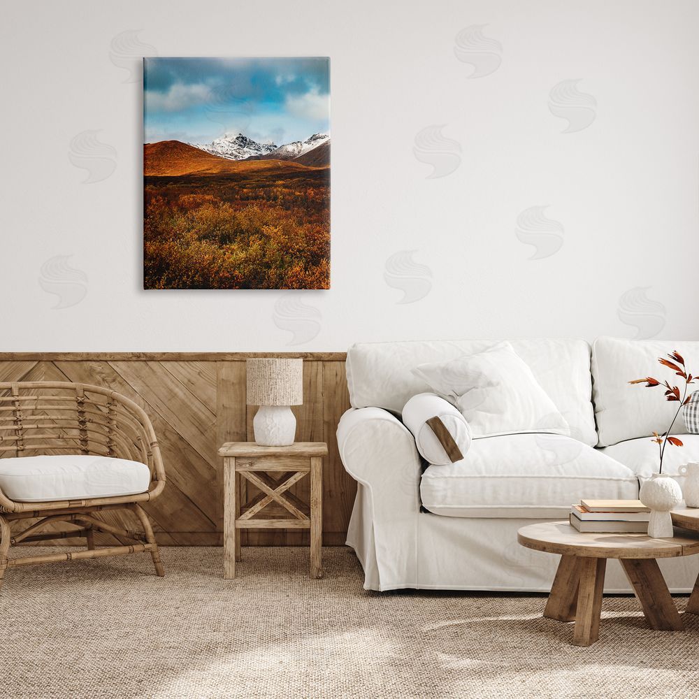Daniel Sproul Icy Mountain Landscape Canvas Wall Art Print in Room