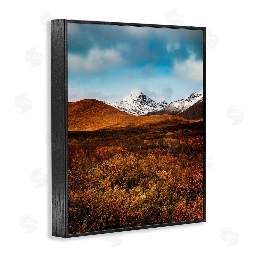 Daniel Sproul Icy Mountain Landscape Black Framed Giclee Wall Art Print