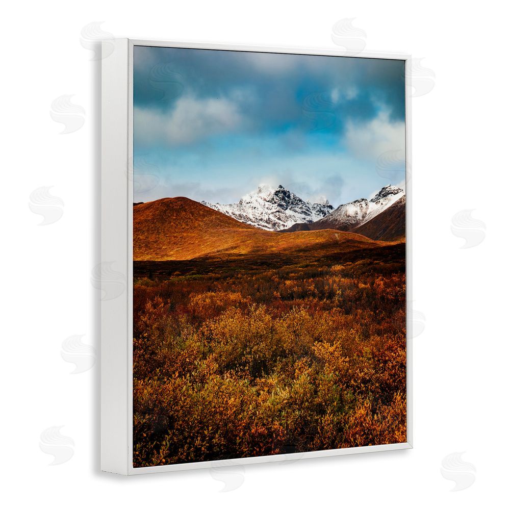 Daniel Sproul Icy Mountain Landscape White Framed Giclee Wall Art Print