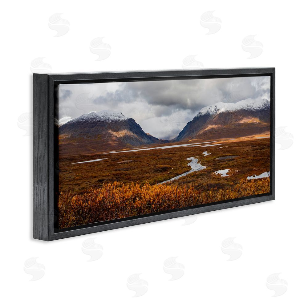 Daniel Sproul Distant Snowy Peaks Black Floating Frame Canvas Wall Art Print