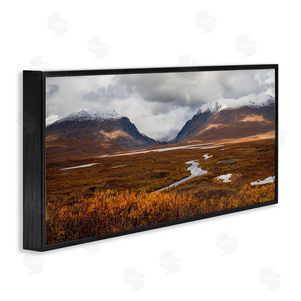 Daniel Sproul Distant Snowy Peaks Black Framed Giclee Wall Art Print