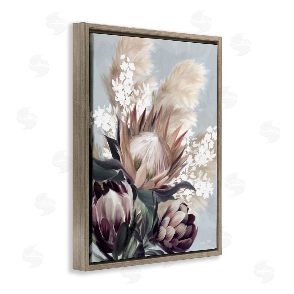 House Fenway Close Up Country Plants Brown Floating Frame Canvas Wall Art Print