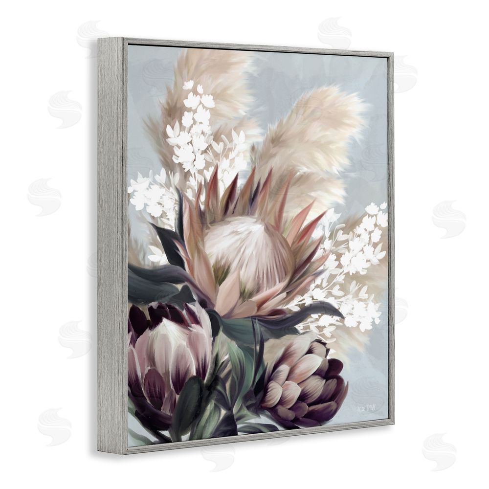 House Fenway Close Up Country Plants Gray Framed Giclee Wall Art Print