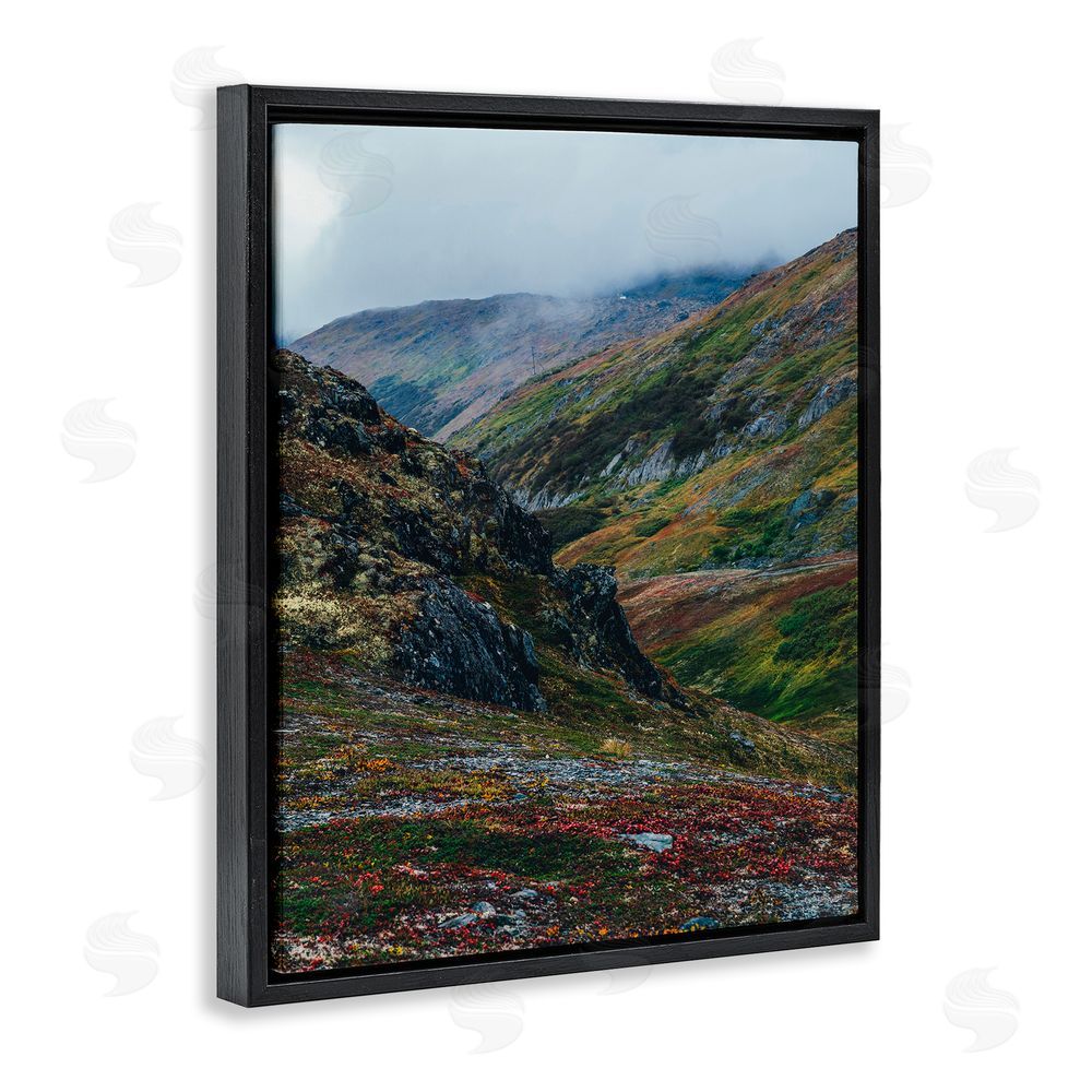 Daniel Sproul Mountain Peaks Scenery Black Floating Frame Canvas Wall Art Print