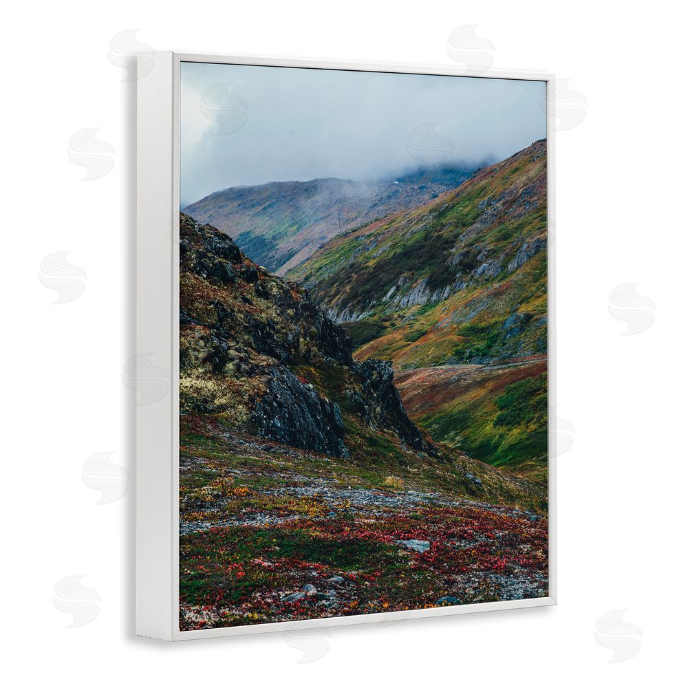 Daniel Sproul Mountain Peaks Scenery White Framed Giclee Wall Art Print