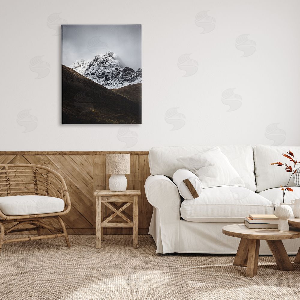 Daniel Sproul Icy Mountain Valley Canvas Wall Art Print in Room
