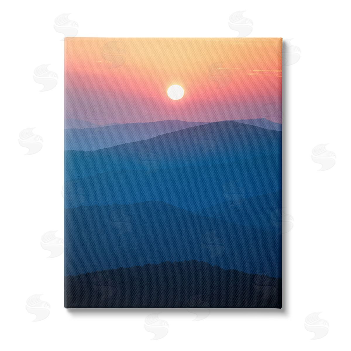 Jared Kreiss Sunset Over Mountains Stretched Canvas Wall Art Print