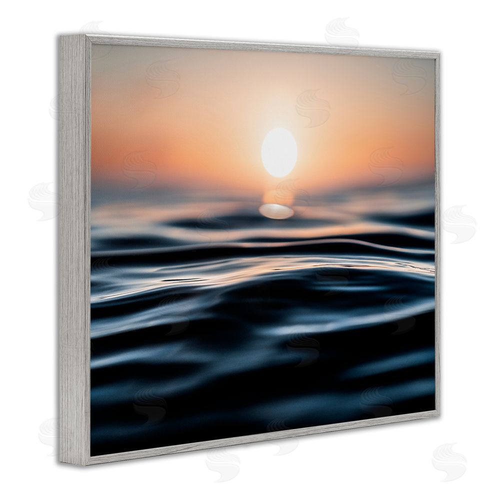Jared Kreiss Abstract Sunlit Ripples Gray Framed Giclee Wall Art Print