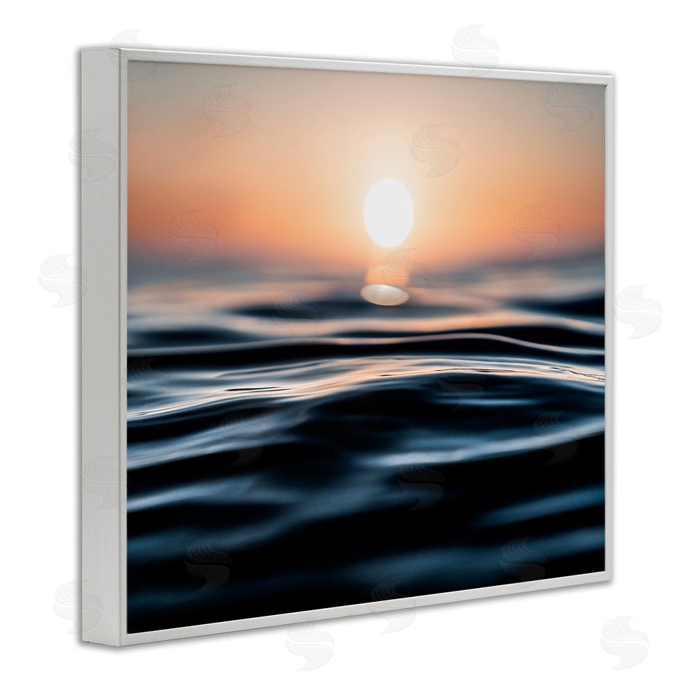 Jared Kreiss Abstract Sunlit Ripples White Framed Giclee Wall Art Print