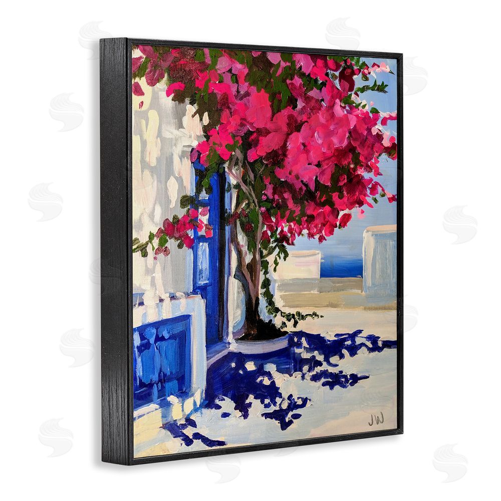 Jenny Westenhofer Abstract Tree in City Black Framed Giclee Wall Art Print