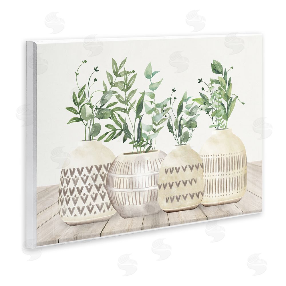 Kim Allen Herbs in Pottery Still Life Wall Plaque Art Print