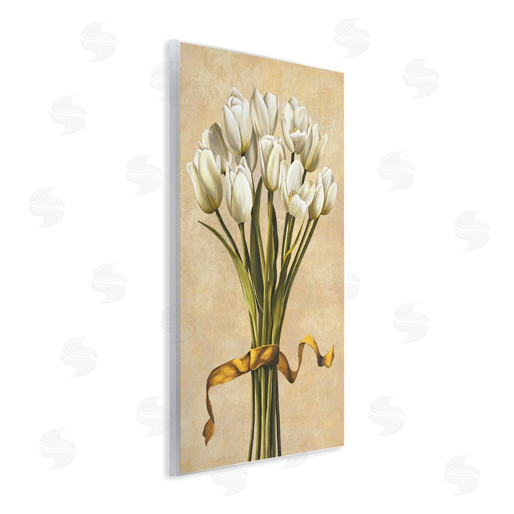 Lisa Corradini Vintage White Tulips Wall Plaque Art Print
