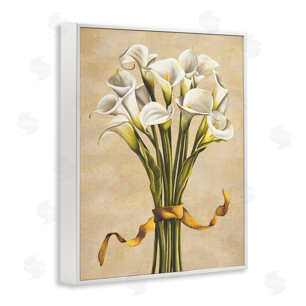 Lisa Corradini Vintage Calla Lilies White Framed Giclee Wall Art Print