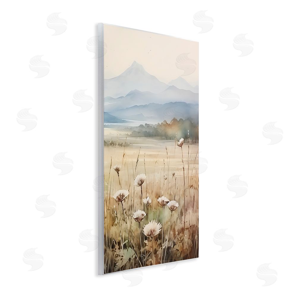 Petal Prints Design Foggy Peaks Landscape Wall Plaque Art Print
