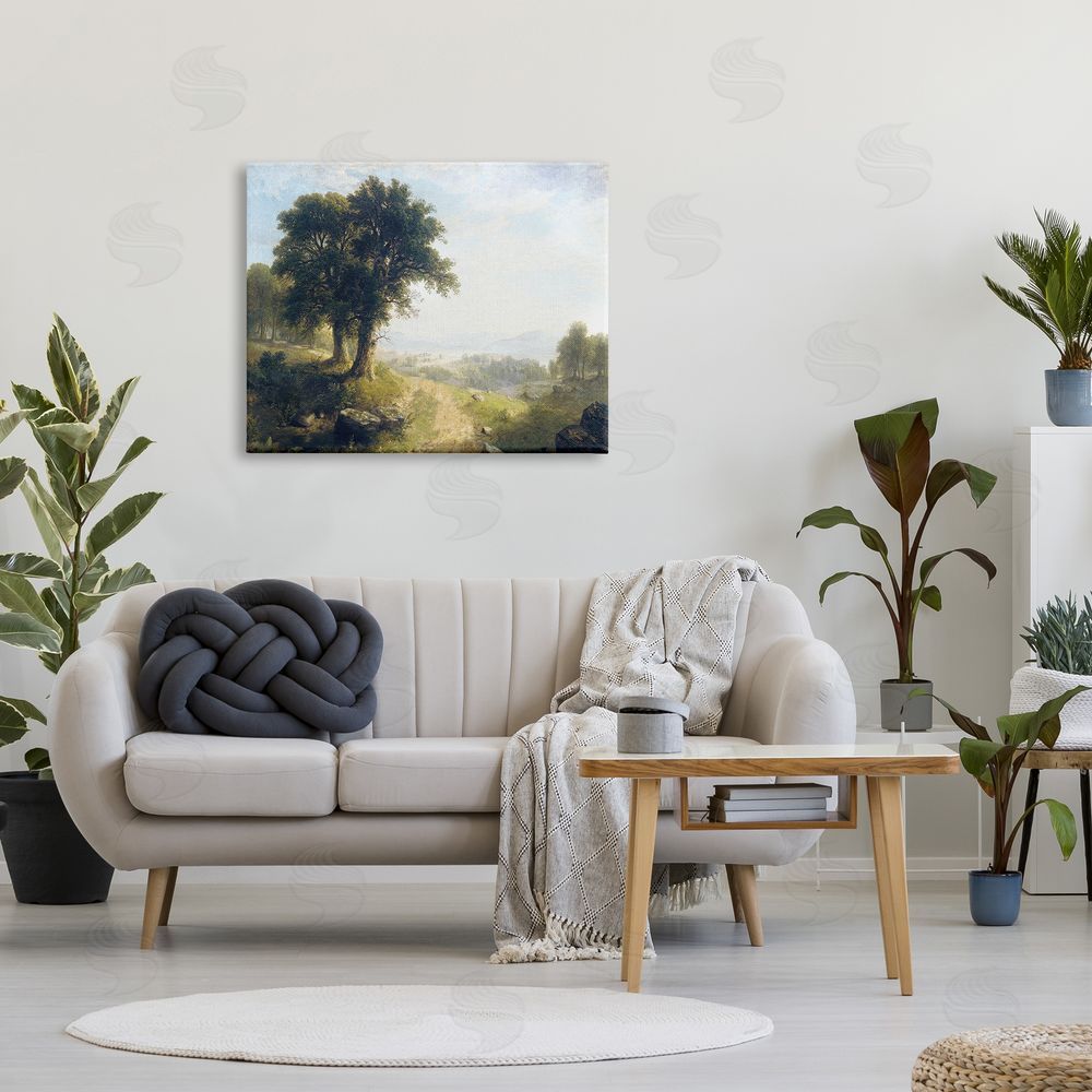 Stupell Studio Classic Rural Oak Landscape Canvas Wall Art Print in Room