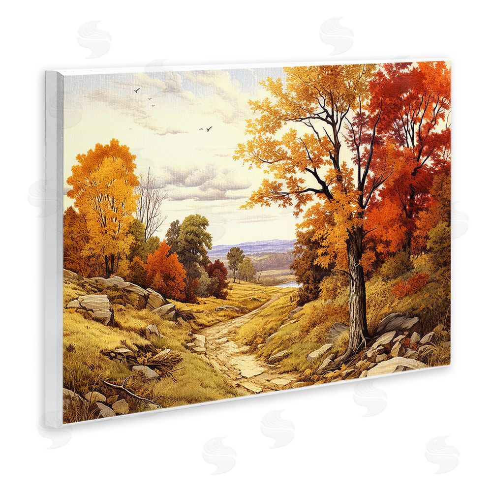Stupell Studio Classic Fall Foliage Path Wall Plaque Art Print