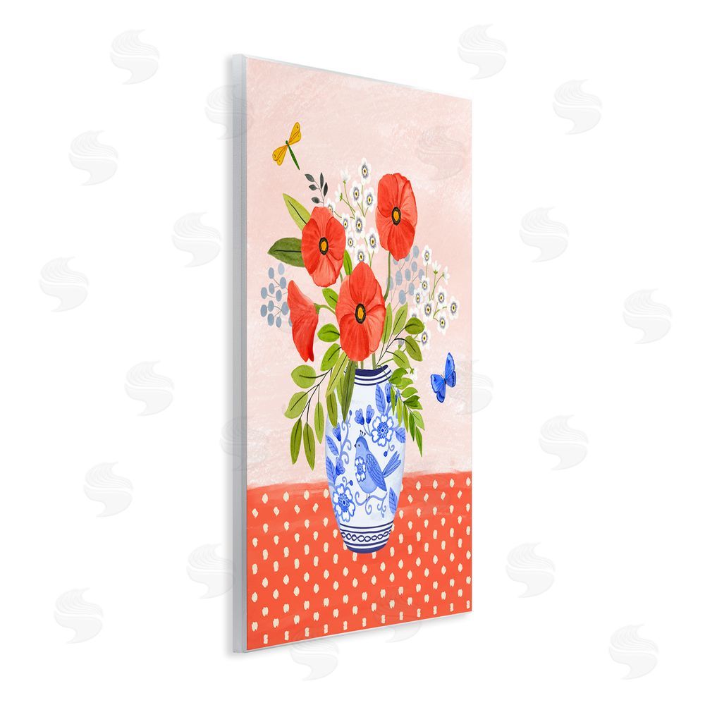 Sharon Lee Bright Bouquet on Polka Dots Wall Plaque Art Print