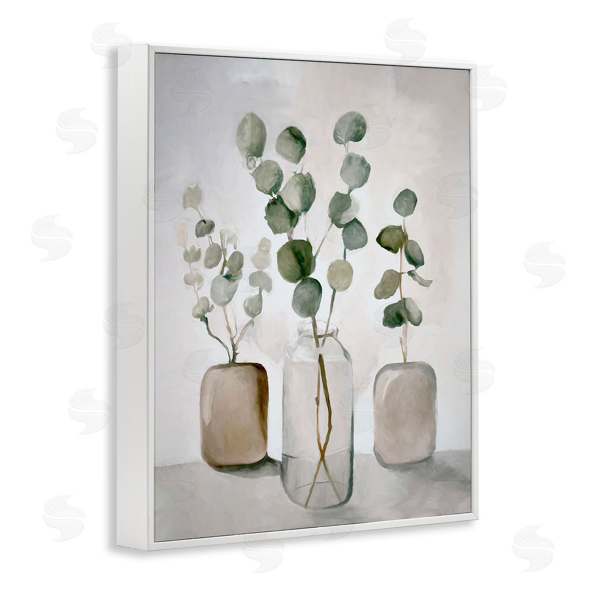 Eucalyptus Still Life White Frame Print Wall Art, Home Decor by Ramona Murdock