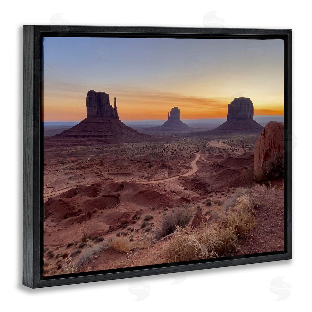 Steve Toole Canyon Buttes Landscape Black Floating Frame Canvas Wall Art Print