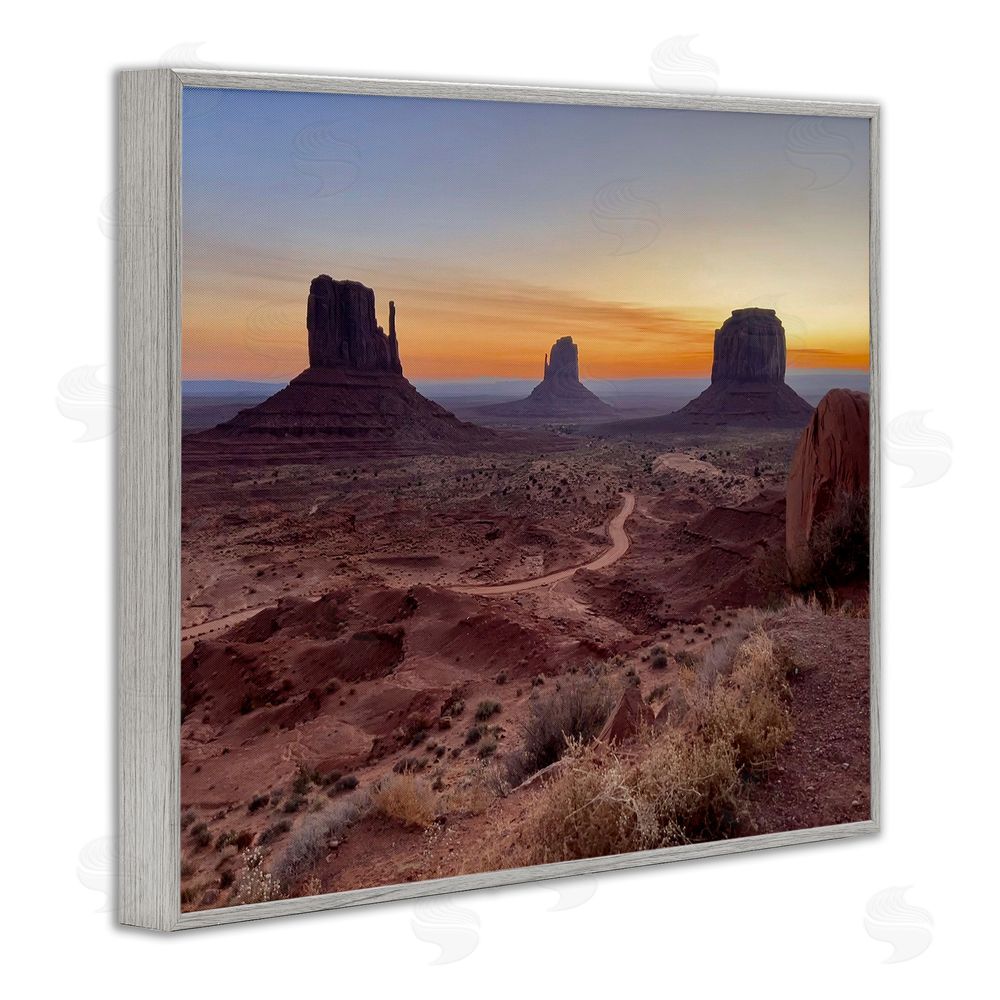 Steve Toole Canyon Buttes Landscape Gray Framed Giclee Wall Art Print